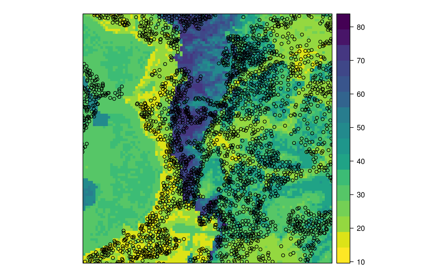 Predicted sand content based on ensemble predictions.