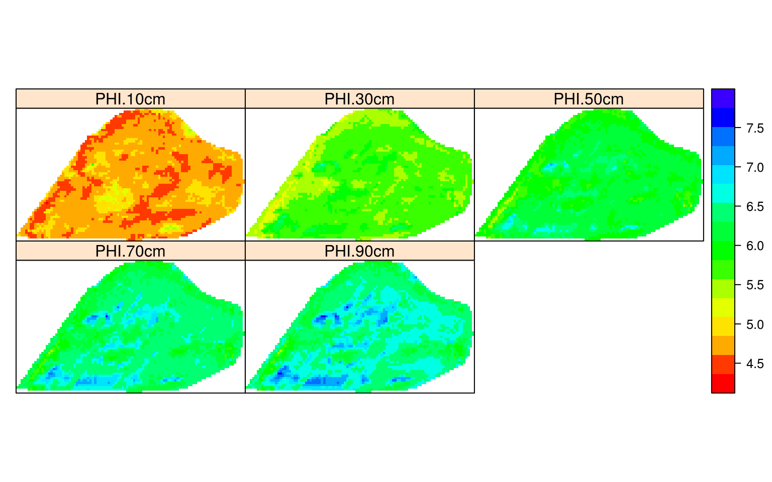 Predicted soil pH using 3D ensemble model.