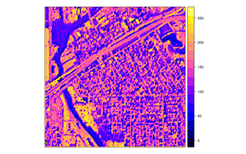 A tile produced from a satellite image in the example in the previous figure.